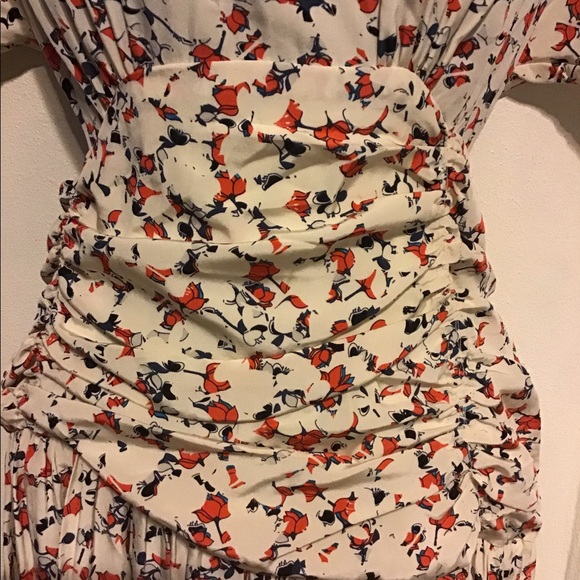 Silk Floral mini dress Made in France - Picture 4 of 8